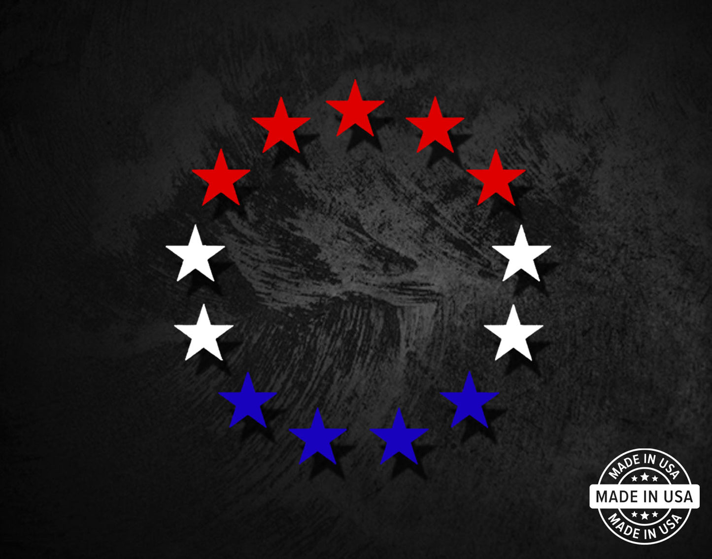Betsy Ross 13 Stars - Red / White / Blue Decal