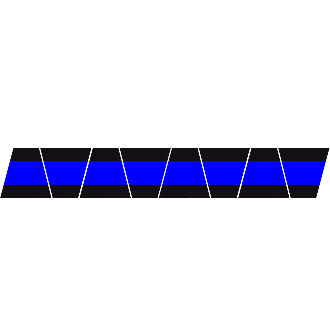 BLACK/BLUE TRIPLE STRIPE REFLECTIVE HELMET (TET) TETRAHEDRON 8 PACK