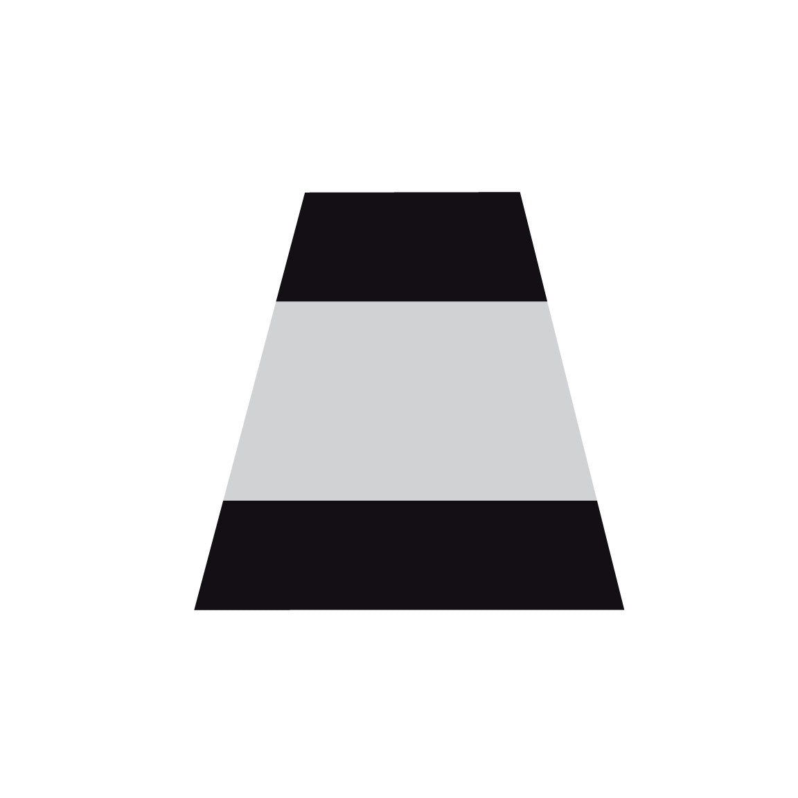 BLACK AND GREY TRIPLE STRIPE REFLECTIVE HELMET (TET) TETRAHEDRON