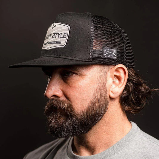 Grunt Style - Old Glory Patch Flat Bill Hat - Black