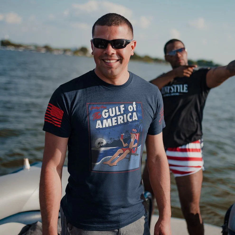 Grunt Style - Greetings From The Gulf Of America T-Shirt - Midnight Navy