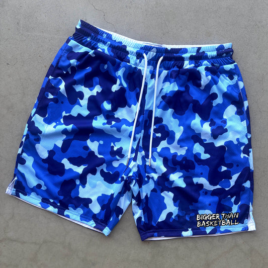 Hooper Camo - Shorts - Blue