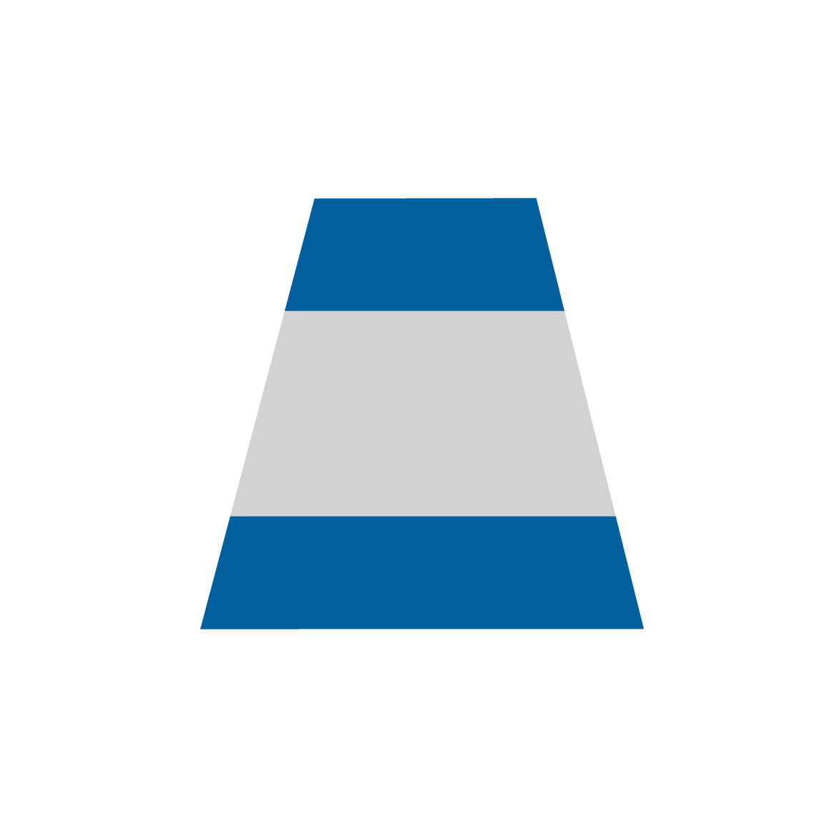BLUE AND GREY TRIPLE STRIPE REFLECTIVE HELMET (TET) TETRAHEDRON