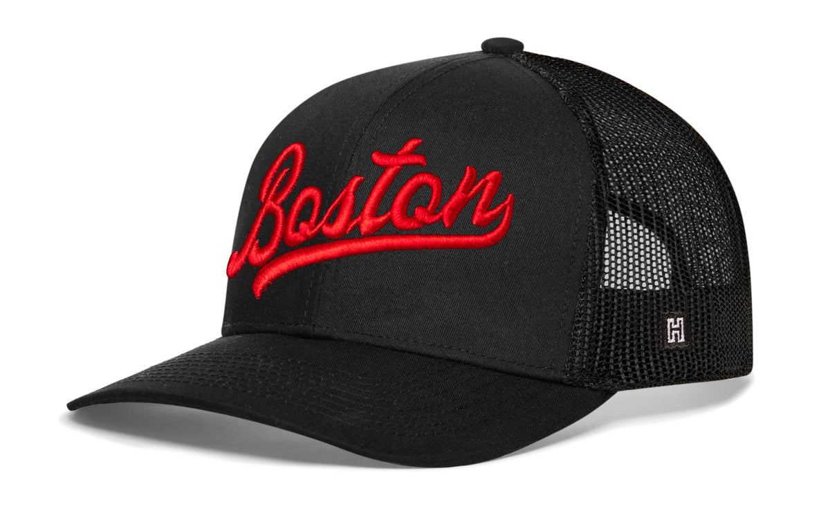 Boston Trucker Hat | Script Snapback