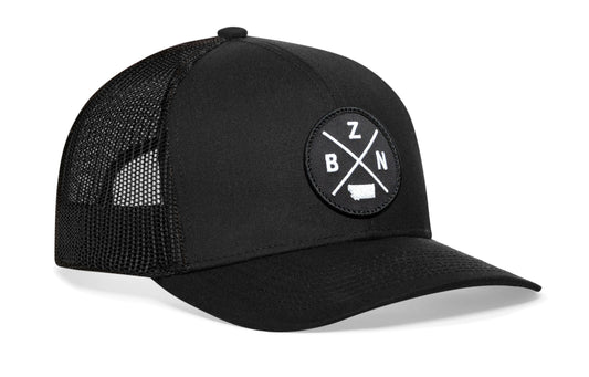 Bozeman Trucker Hat | Black BZN X Snapback