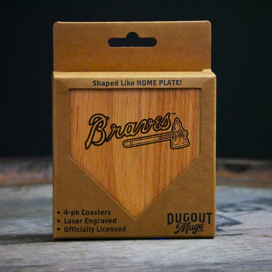 Atlanta Braves Dugout Mug®| Wood Coaster