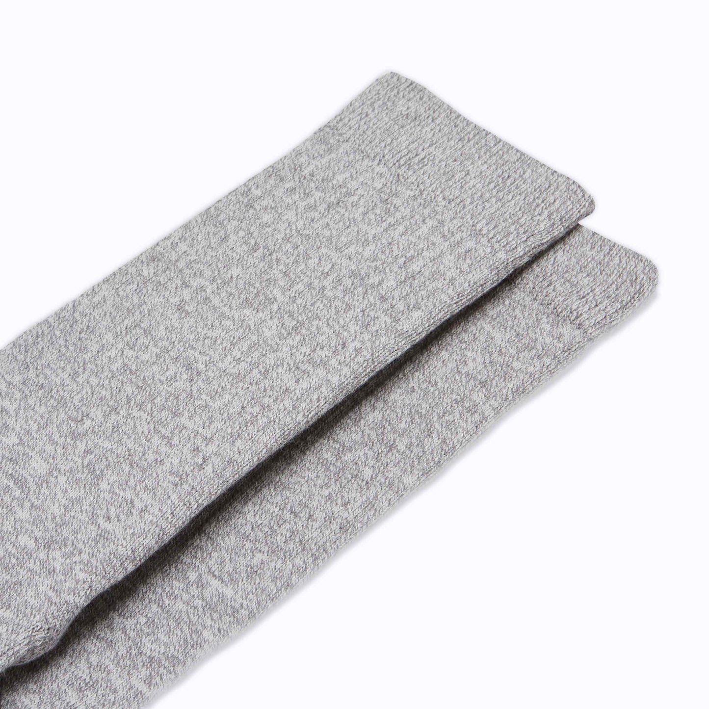 Combed Cotton Crew Socks - Heather Grey