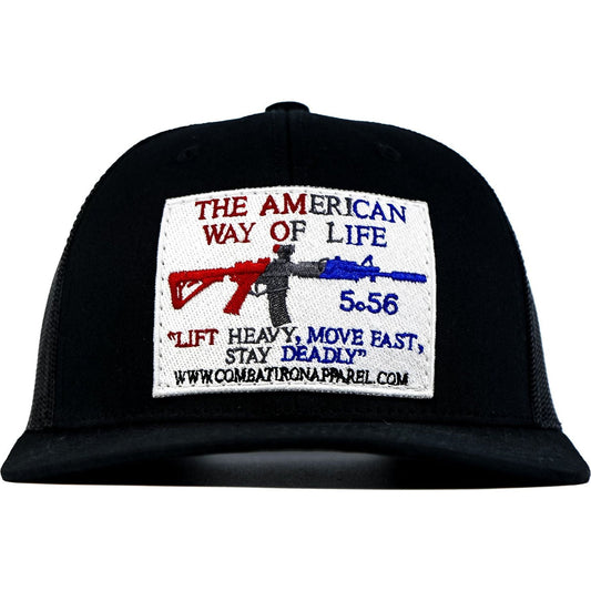 American Way Of Life White Patch Snapback Hat