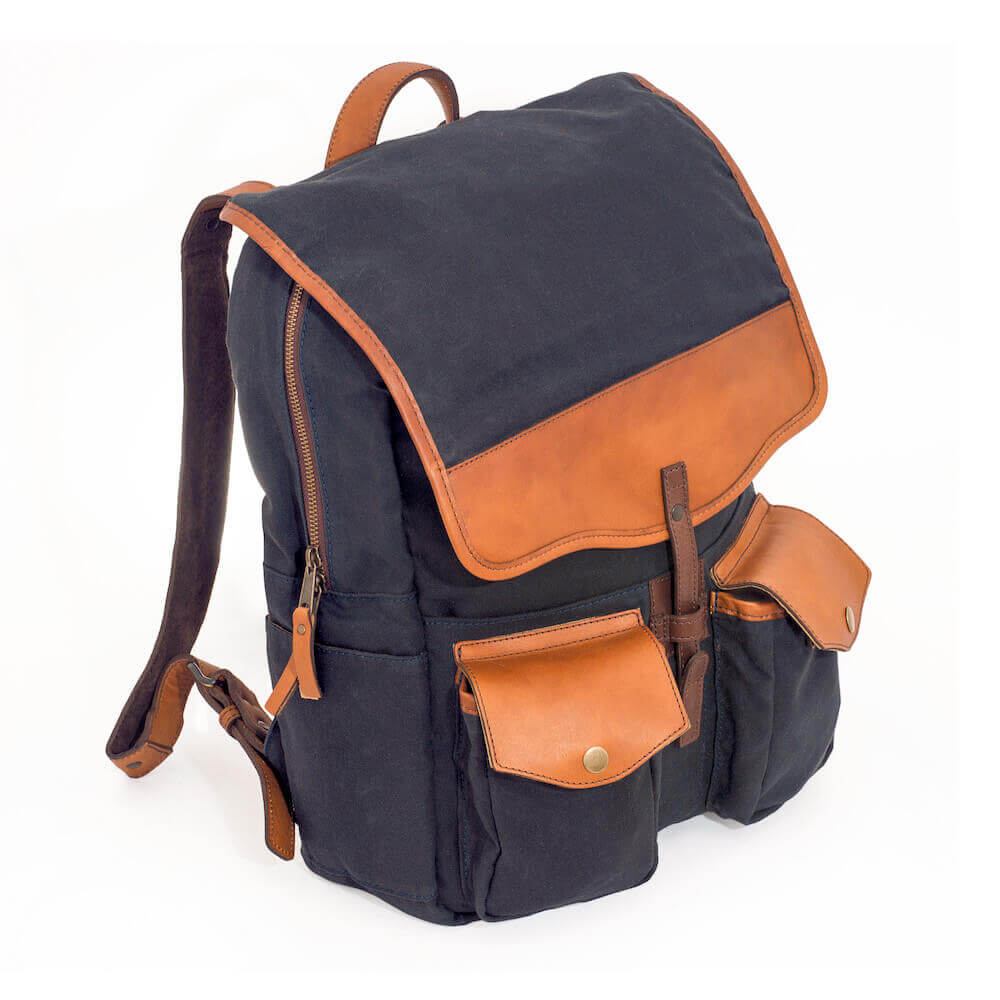 Campaign Leather & Waxed Canvas Backpack