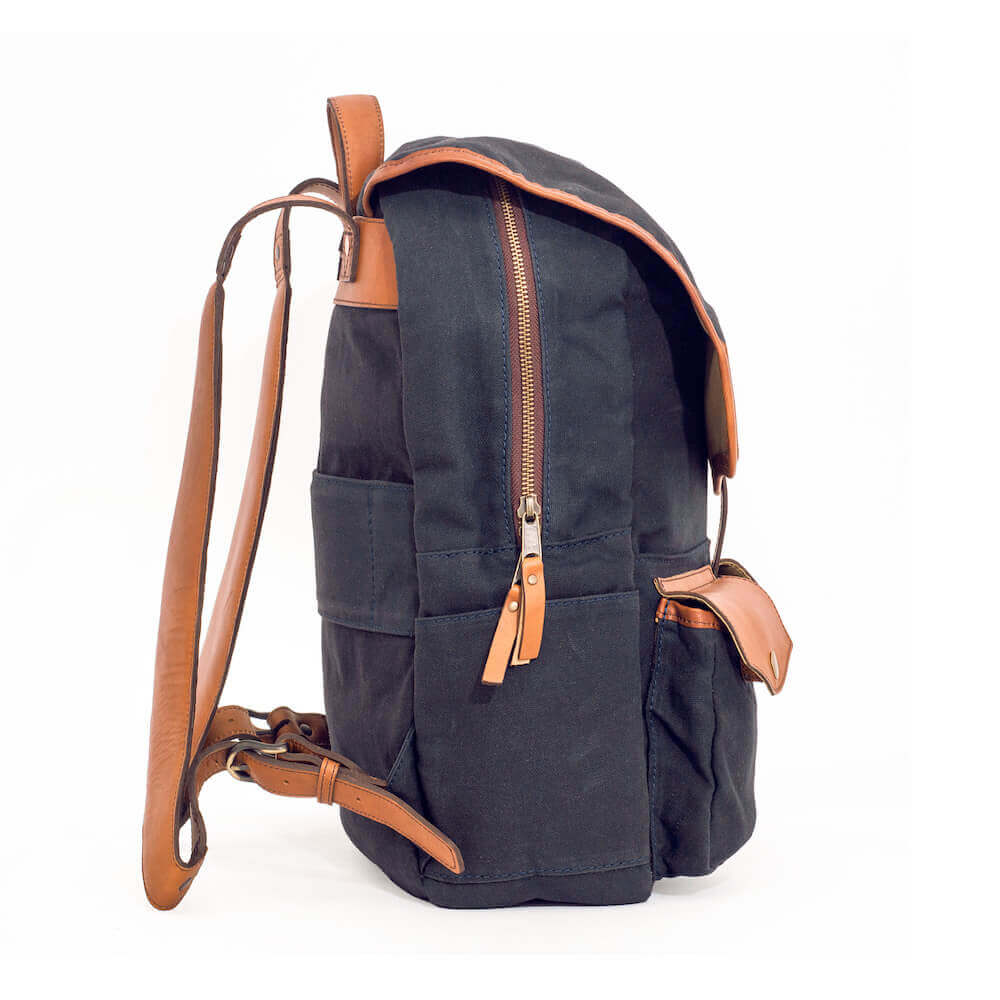 Campaign Leather & Waxed Canvas Backpack