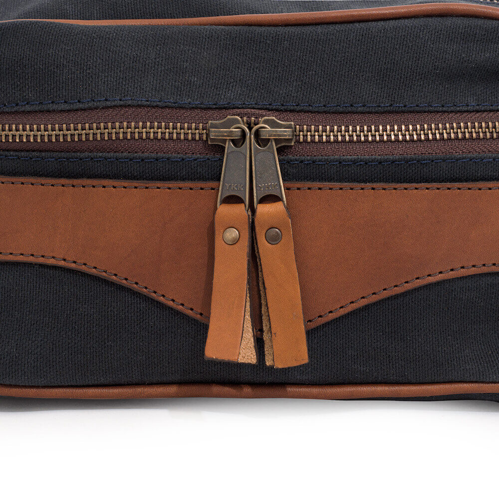 Campaign Waxed Canvas Toiletry Square Shave Kit