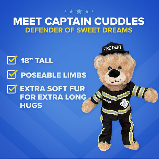 Capt Cuddles - Firefighter Bear with Storybook & Sleep System