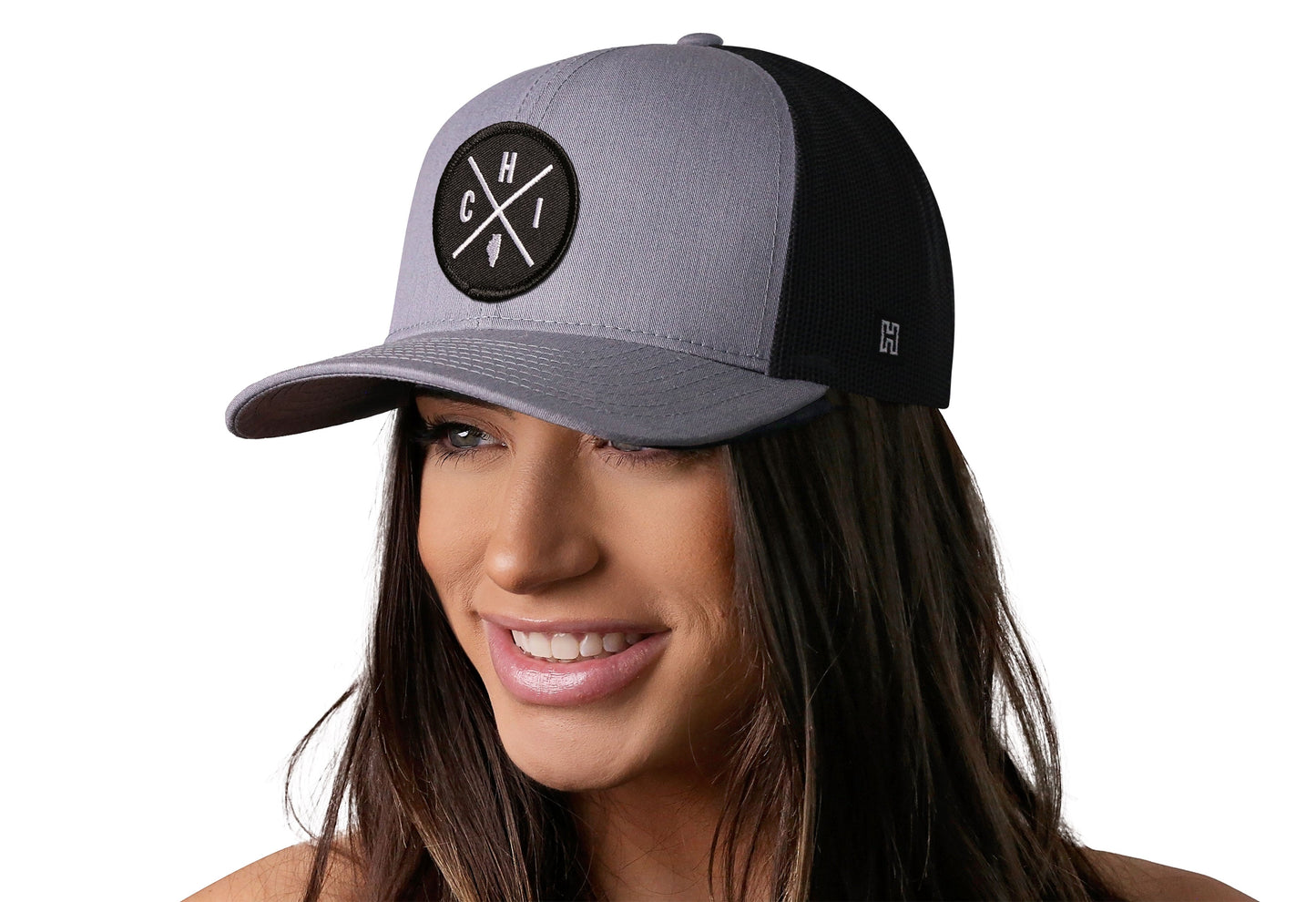 Chicago Trucker Hat | Gray-Black CHI X Snapback