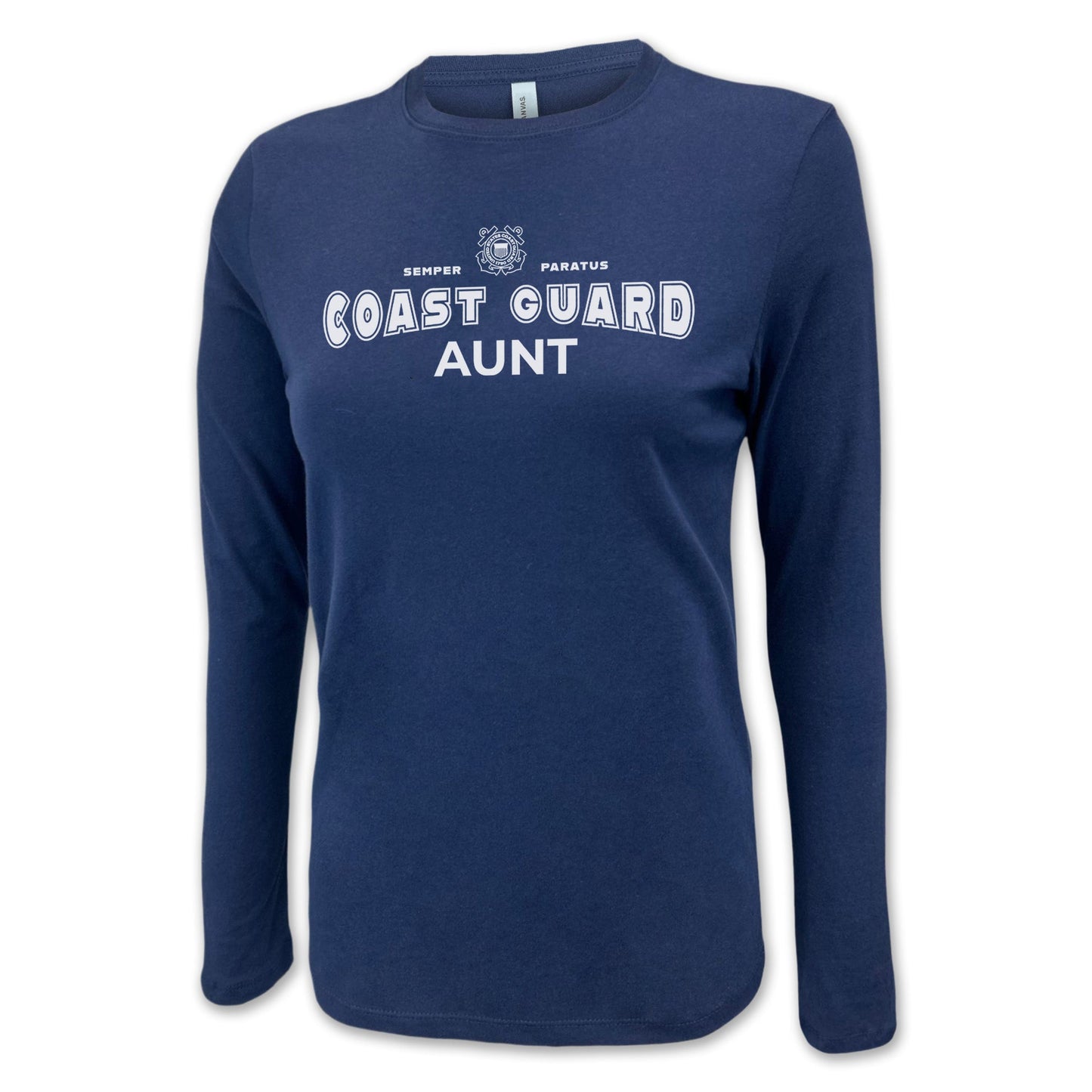 Coast Guard Aunt Women's Long Sleeve T-Shirt (Navy)