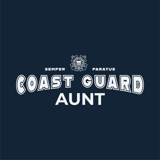 Coast Guard Aunt Ladies T-Shirt (Navy)