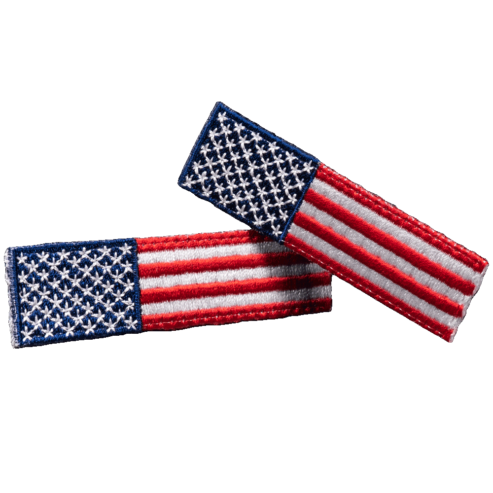 Floperator Embroidered U.S. Flag Patch Set