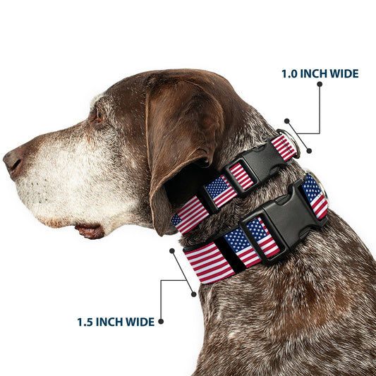 Plastic Clip Collar - United States Flags