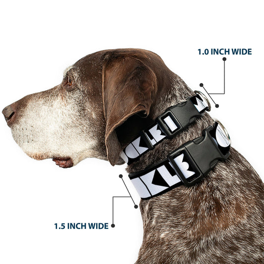 Plastic Clip Collar - BUCKLE-DOWN Shapes Black/White