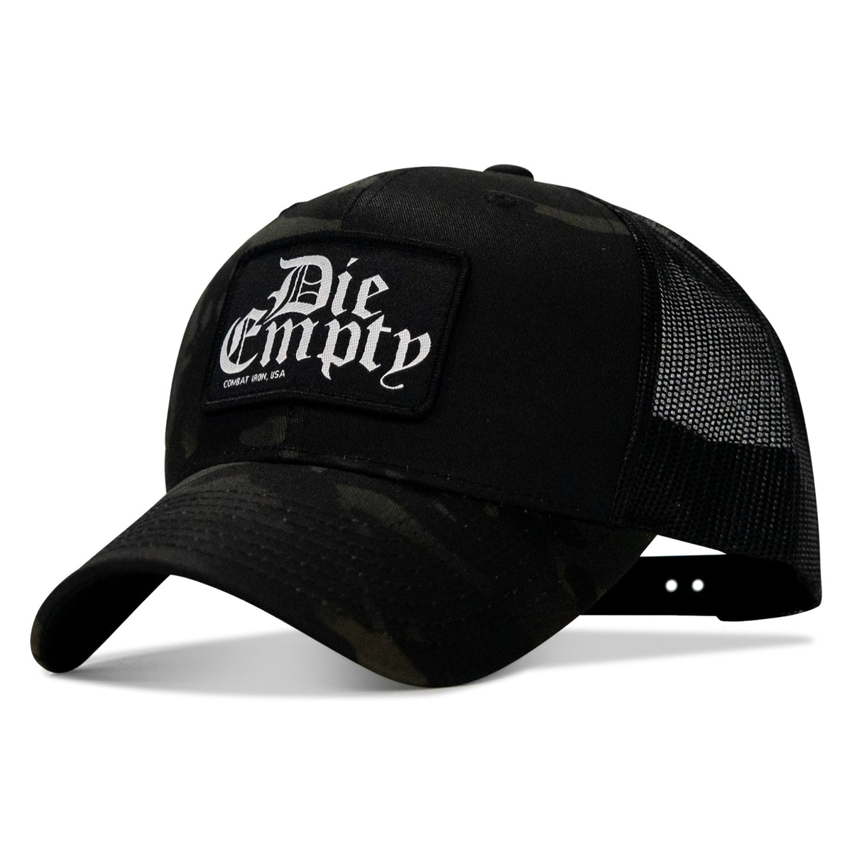 Die Empty Black Patch Snapback Hat
