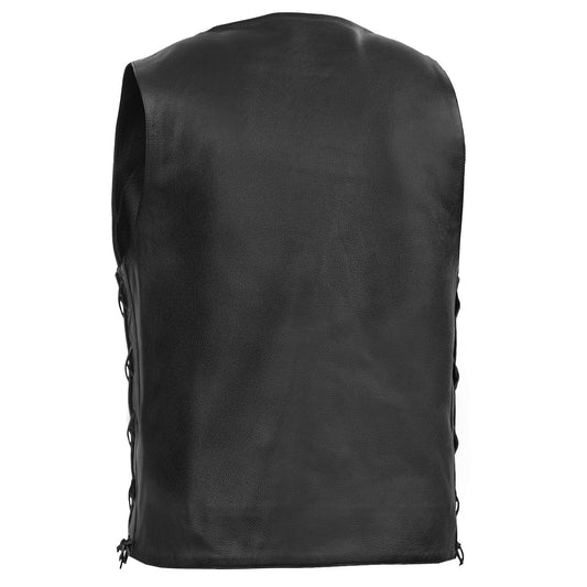 Men's Gold Traditional Vest - Black