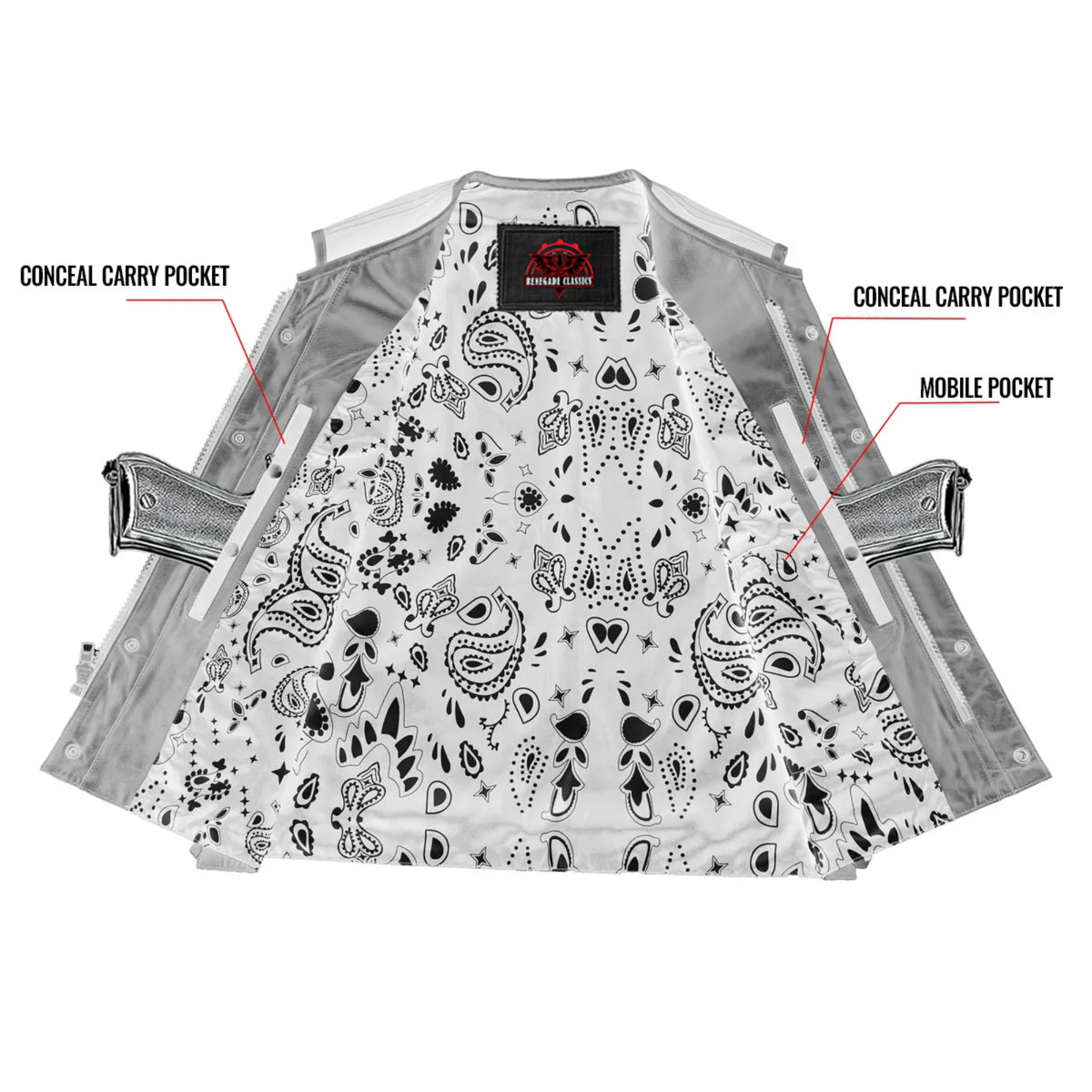 Blue Reaper Men’s Textile Motorcycle Vest