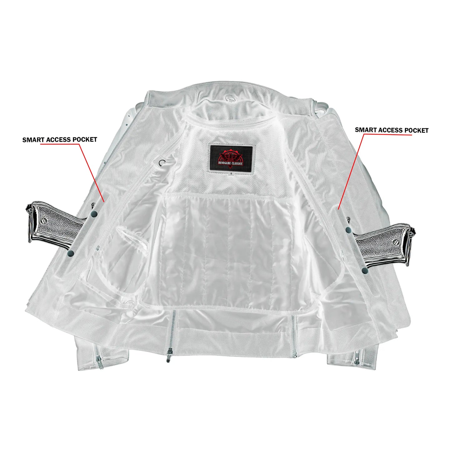 Camille Women's Leather Motorcycle Jacket