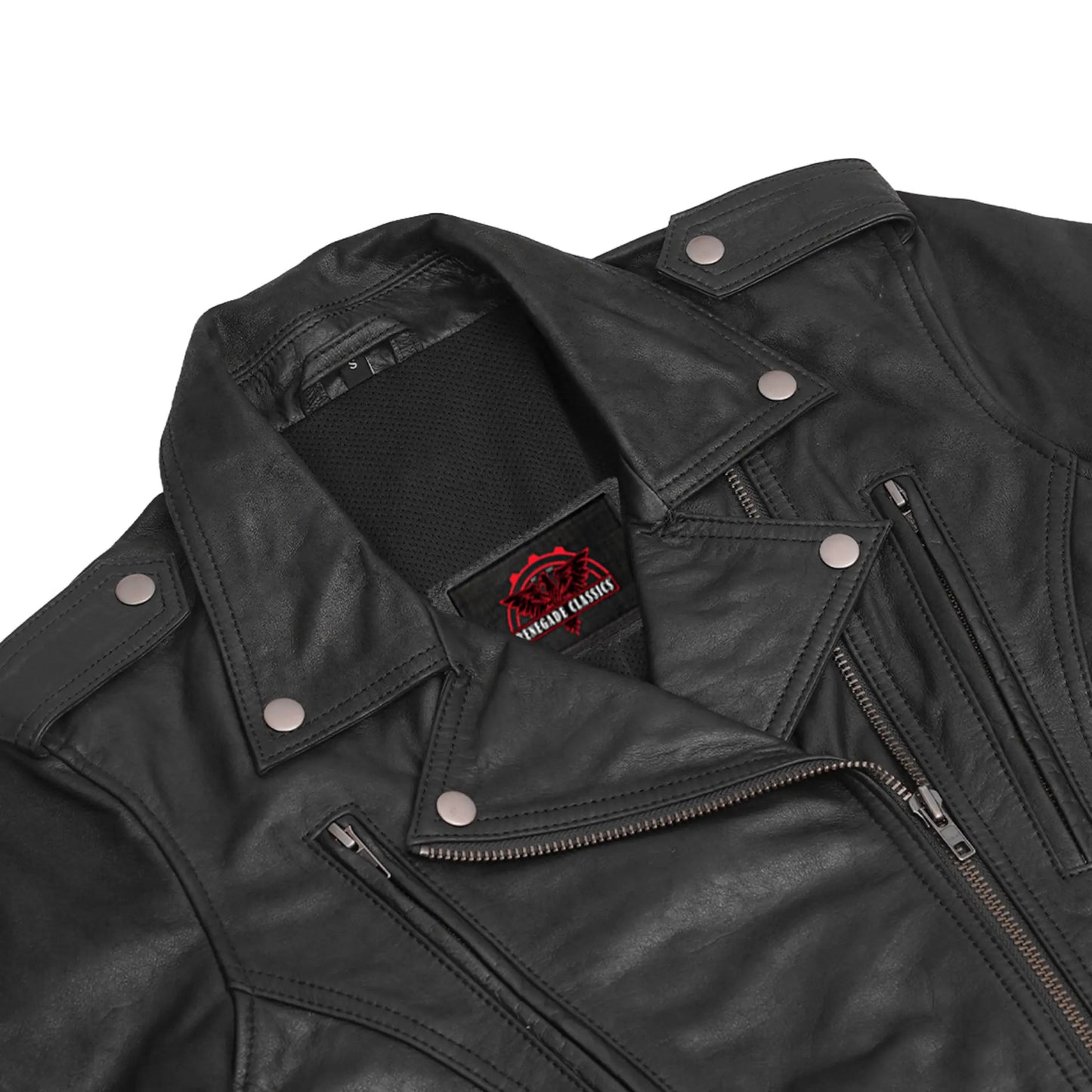 Blazing Dark Women’s Motorcycle Leather Jacket