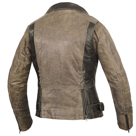 Fusion Flow Women's Leather Motorcycle Jacket