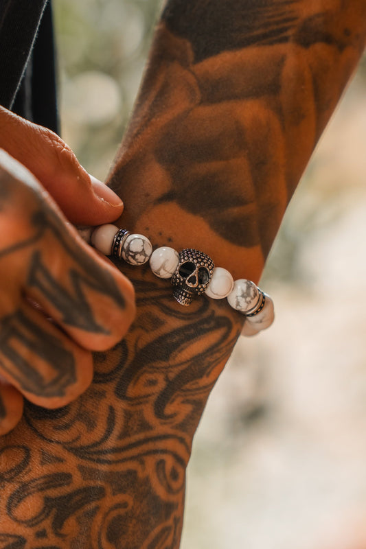 Until Death Storm Cloud Bead Bracelet