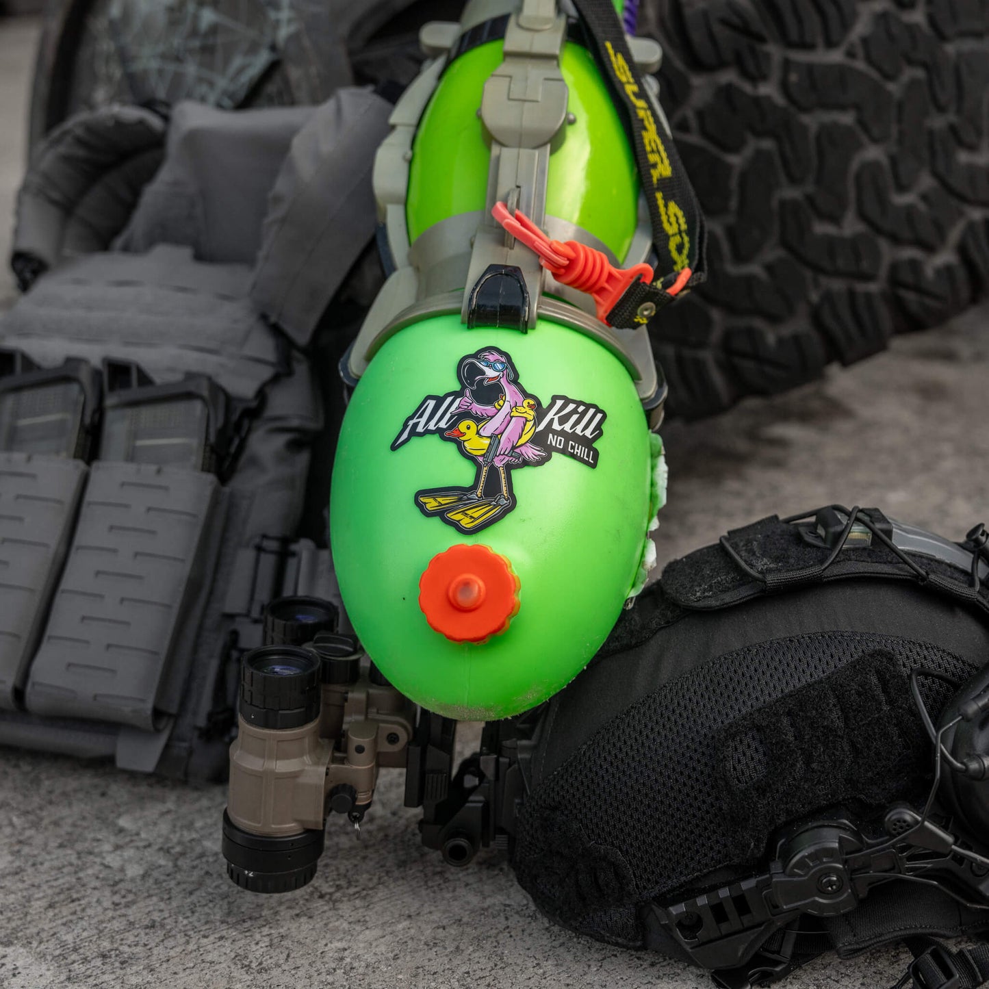 All Kill No Chill Flamingo Decal
