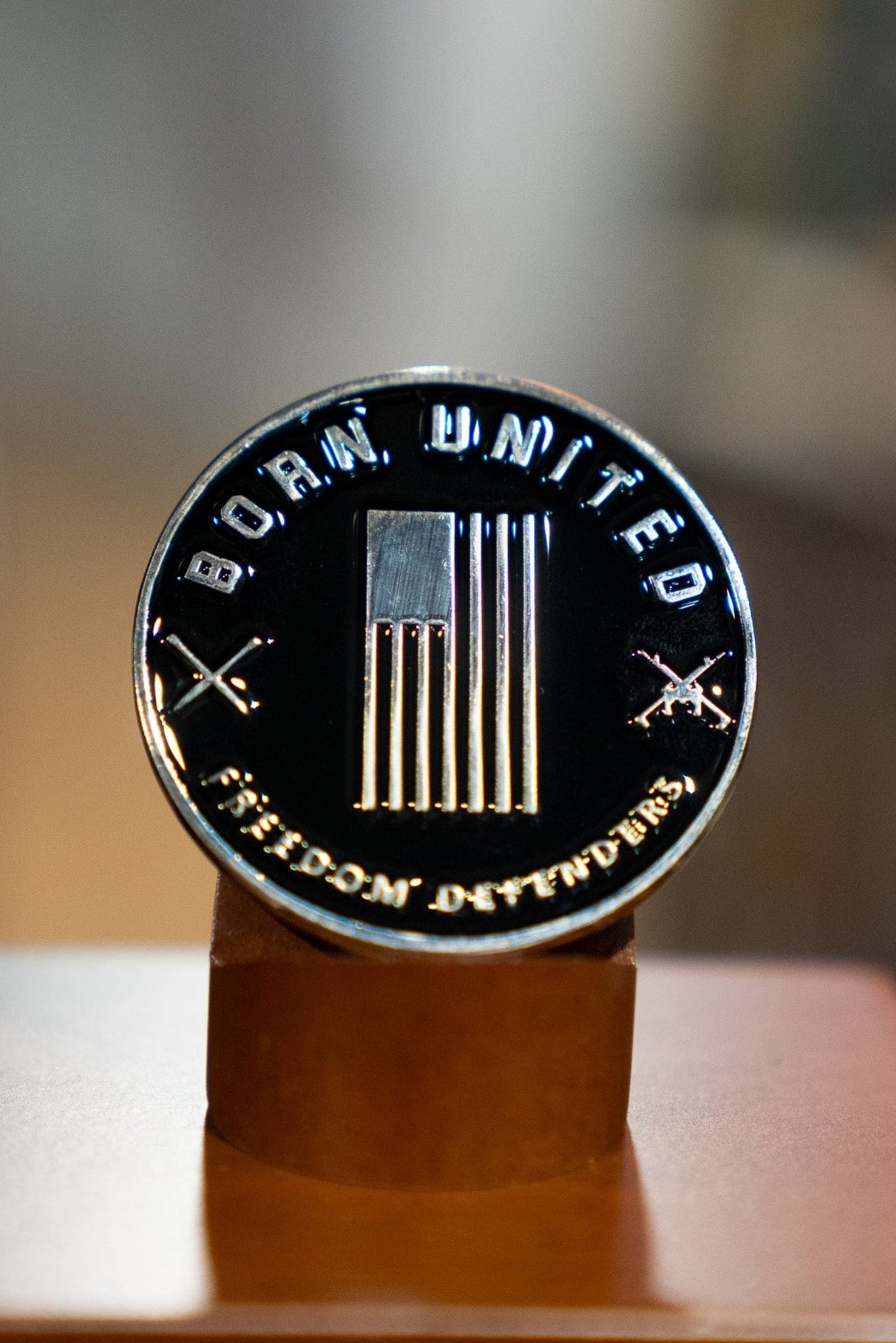 Blue Line Flag Challenge Coin