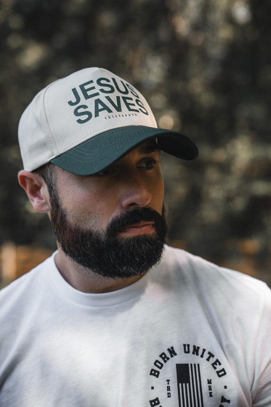 Jesus Saves Ivory Snapback
