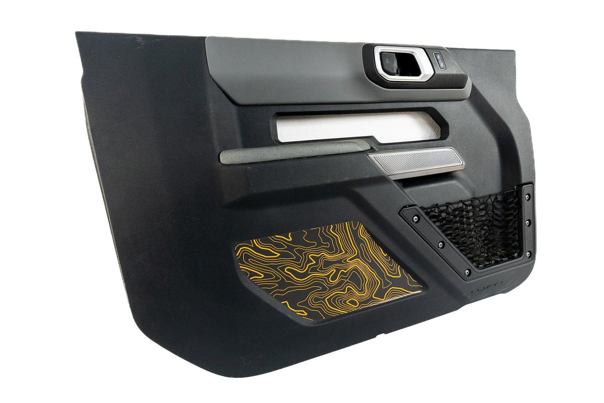 Topo Interior Lower Door Card Insert Overlays (Printed Series) - 2021+ Bronco 2 Door
