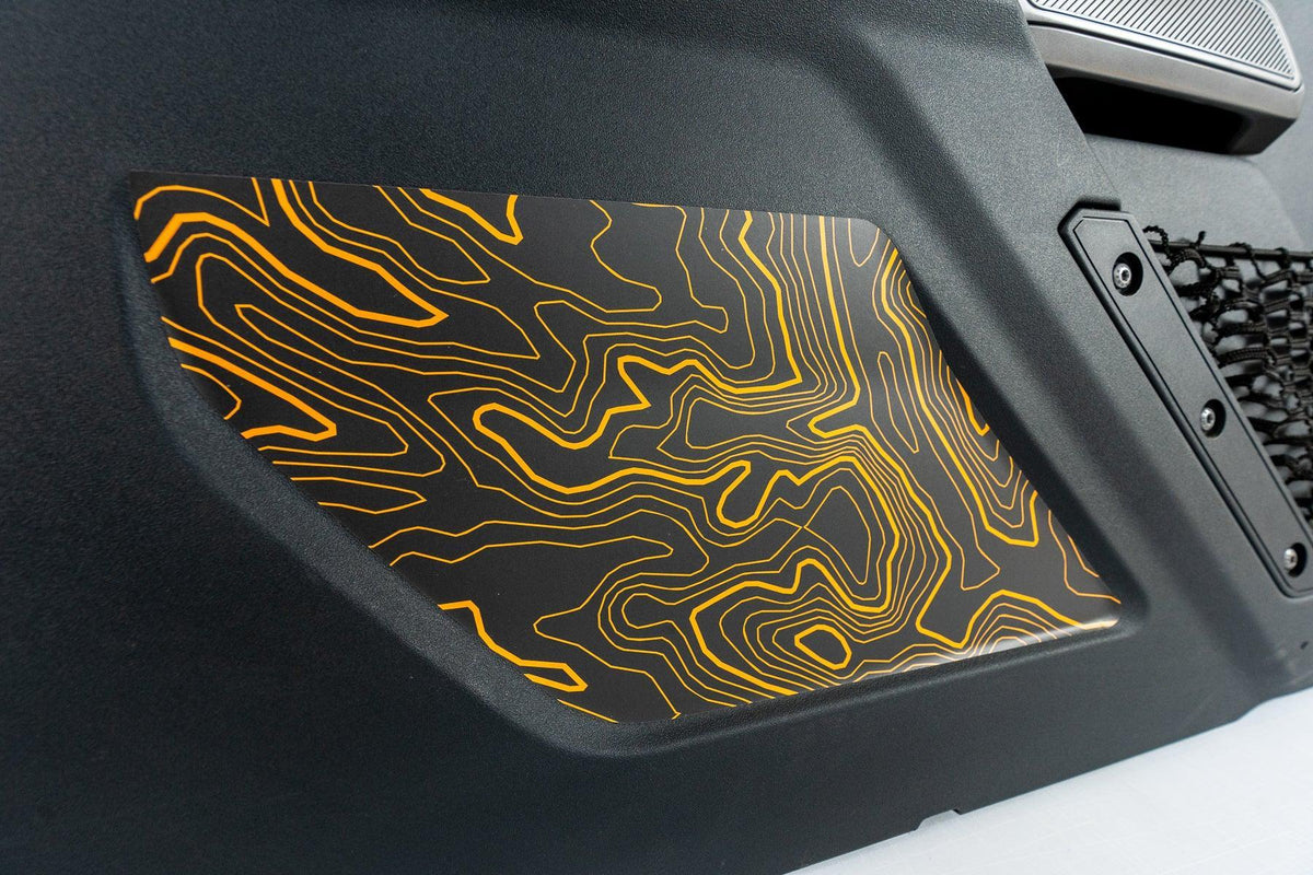 Topo Interior Lower Door Card Insert Overlays (Printed Series) - 2021+ Bronco 2 Door