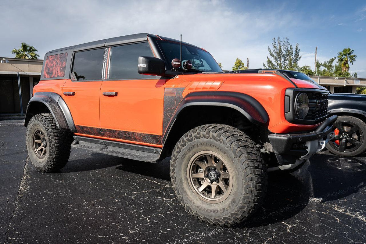 Topo Hardtop Side Window Overlays - 2021+ Bronco 4 Door