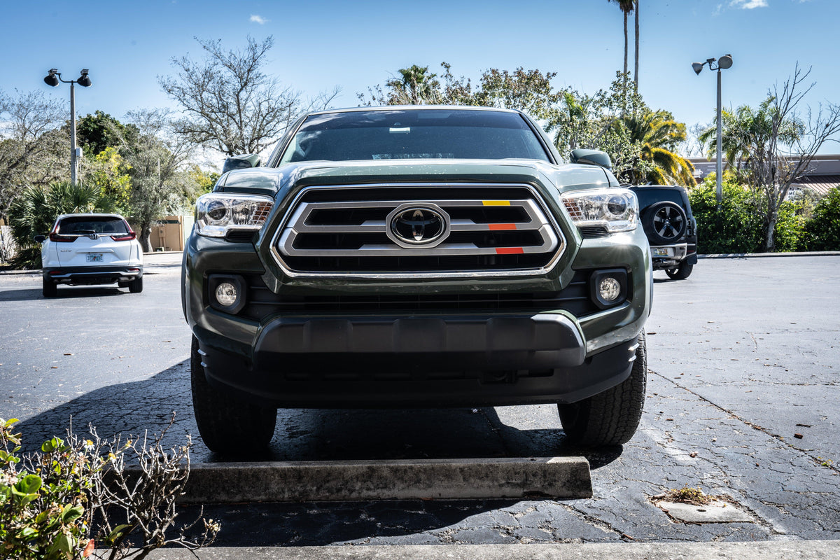 TRD Style Heritage Tri Bar Grille Overlays - 2016-2023 Tacoma