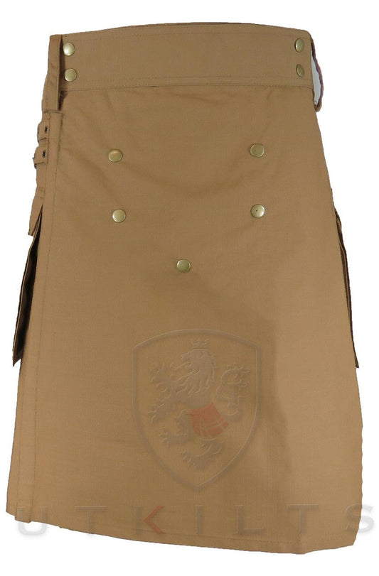Utility Kilt – GlenTorin, Dark Khaki Ripstop