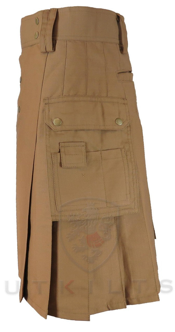 Utility Kilt – GlenTorin, Dark Khaki Ripstop