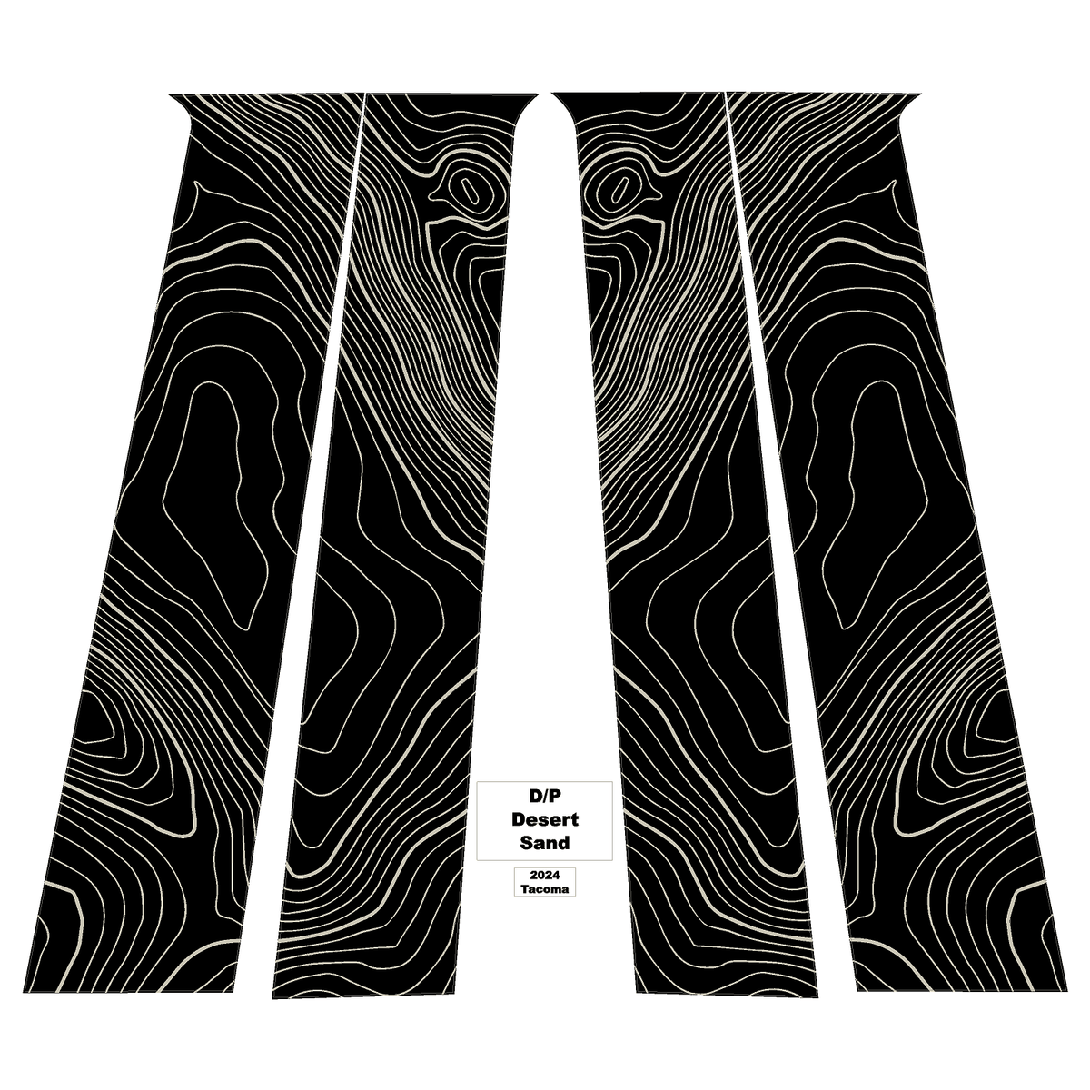Topographic B Pillar Overlays - 2024+ Tacoma Double Cab / 2025+ 4Runner