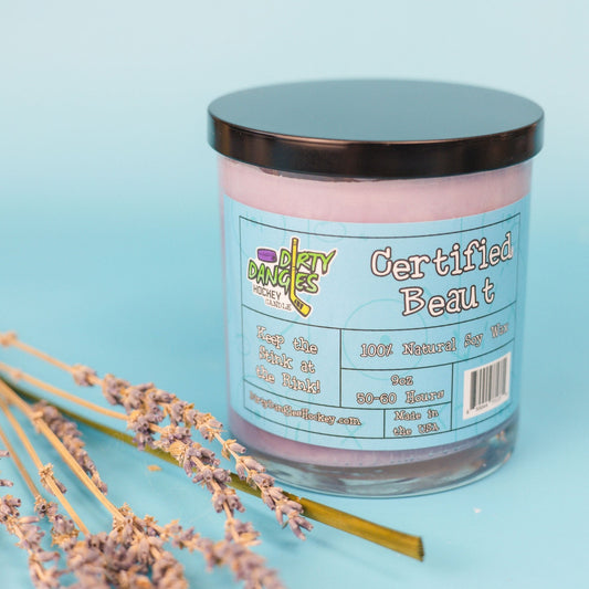 Dirty Dangles Hockey Candles - Certified Beaut (Lavender Lemongrass)