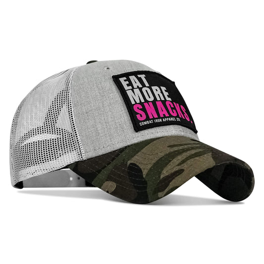Eat More Snacks Patch Snapback Hat