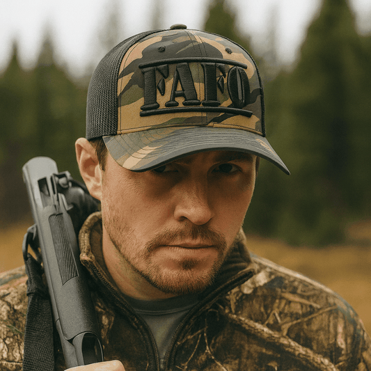 FAFO Trucker Cap (F*ck Around & Find Out) – Camo Mesh Back Hat, Tactical Outdoor Statement