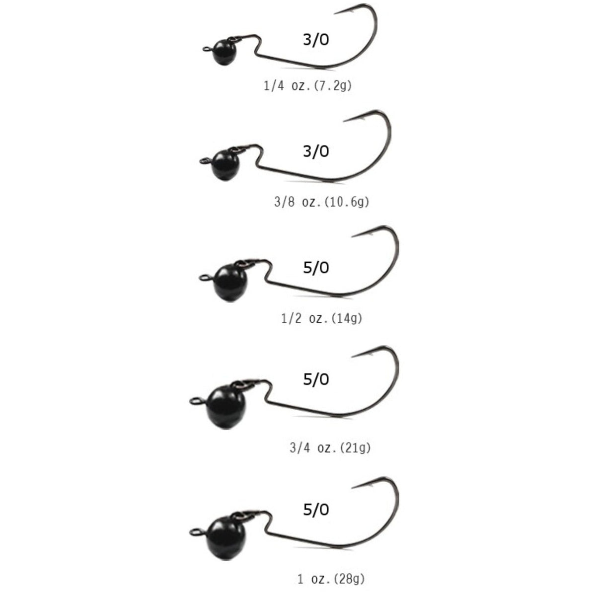 Reaction Tackle Tungsten Football/Swing Jig Heads- 3-Pack