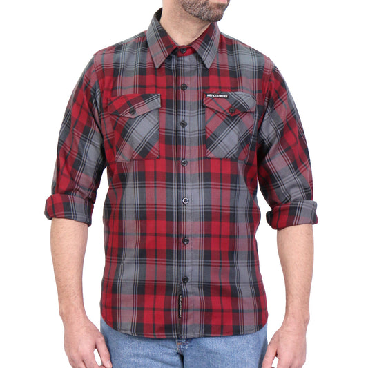 Hot Leathers Men's 'Cold Trail' Multi/Color Cotton Flannel Shirt - Button Front - Riding/Casual/ Work Wear - FLM2022