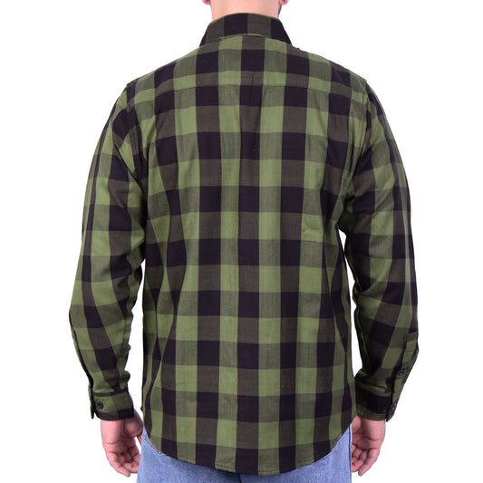 Hot Leathers Men's 'Dust Highway' Multi/Color Cotton Flannel Shirt - Button Front - Riding/Casual/ Work Wear - FLM2027