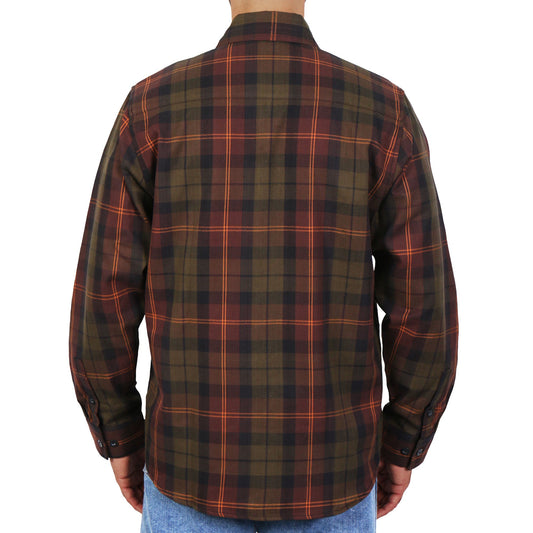 Hot Leathers Men's 'Burnline' Multi/Color Cotton Flannel Shirt - Button Front - Riding/Casual/ Work Wear - FLM2040