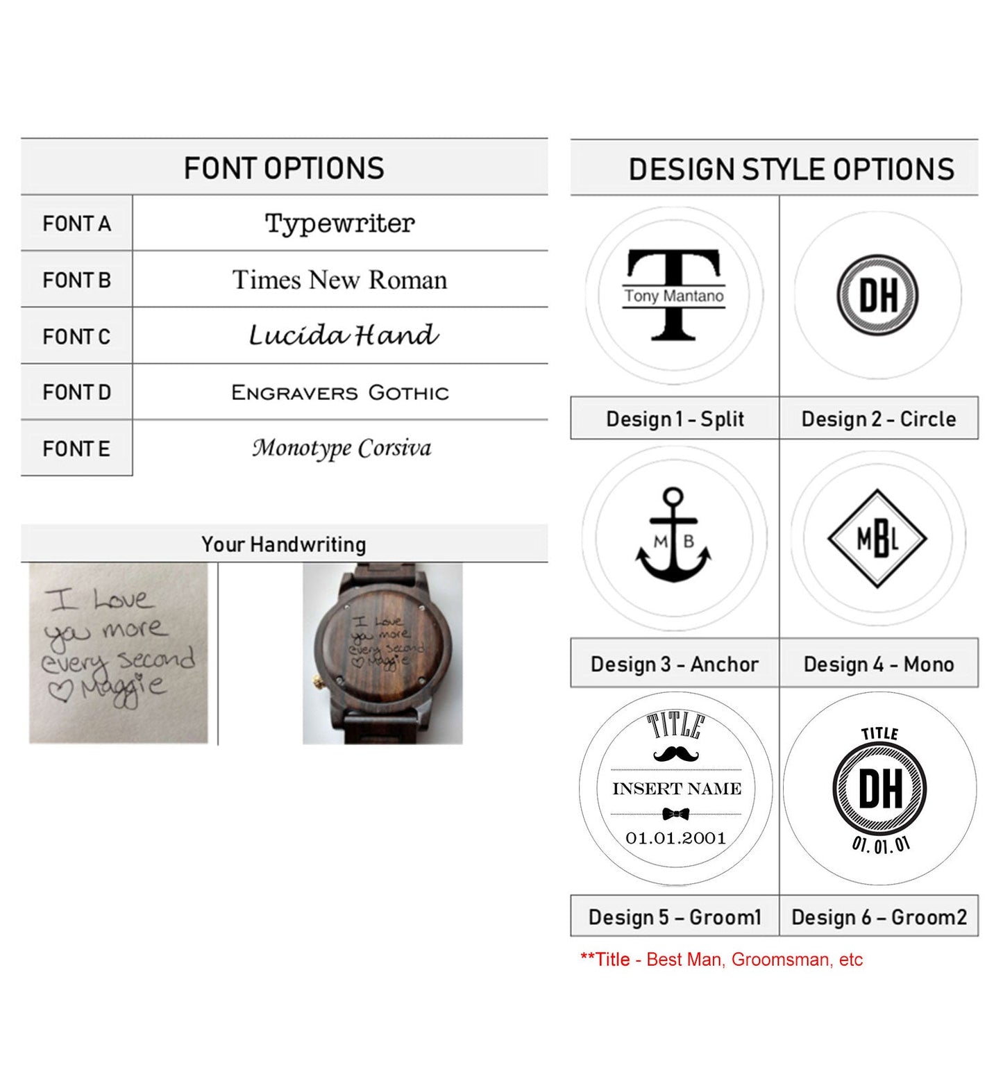 Groomsmen Set of 8 Wooden Pocket Watch | Arce