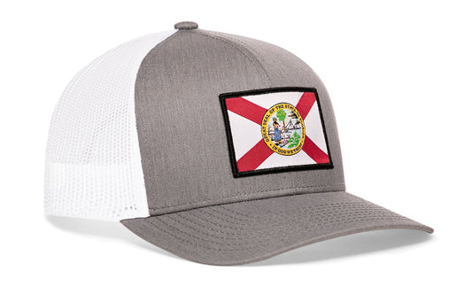 Florida Flag Trucker Hat | Black FL Snapback