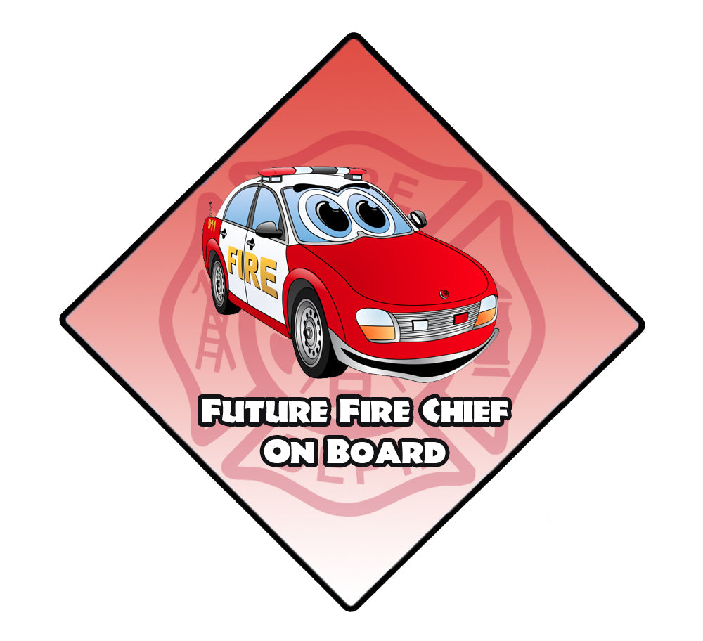 FUTURE FIRE CHIEF ON BOARD WINDOW DECAL