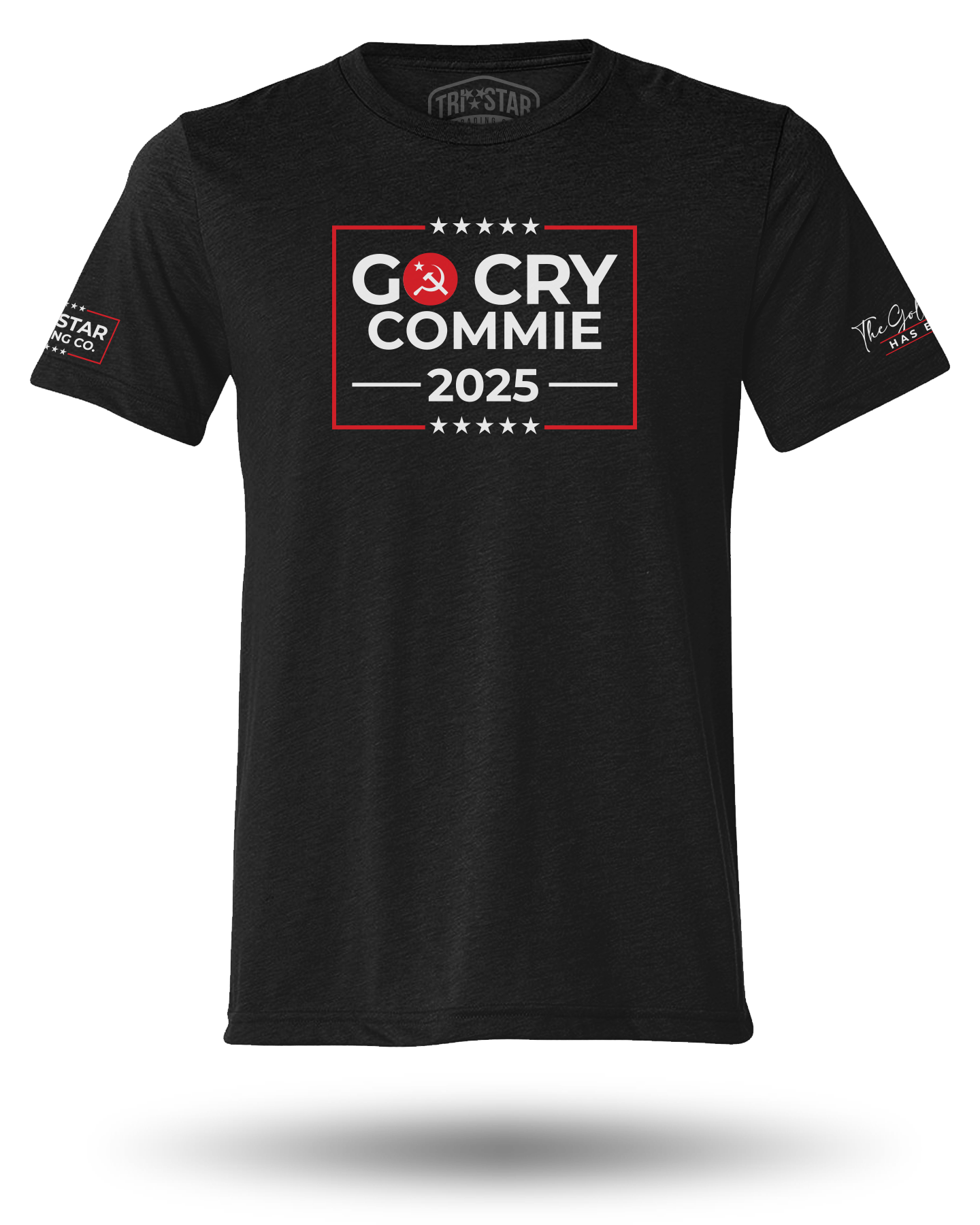 GO CRY COMMIE TEE - BLACK (SM - LG, 2XL, 5XL, & 6XL)